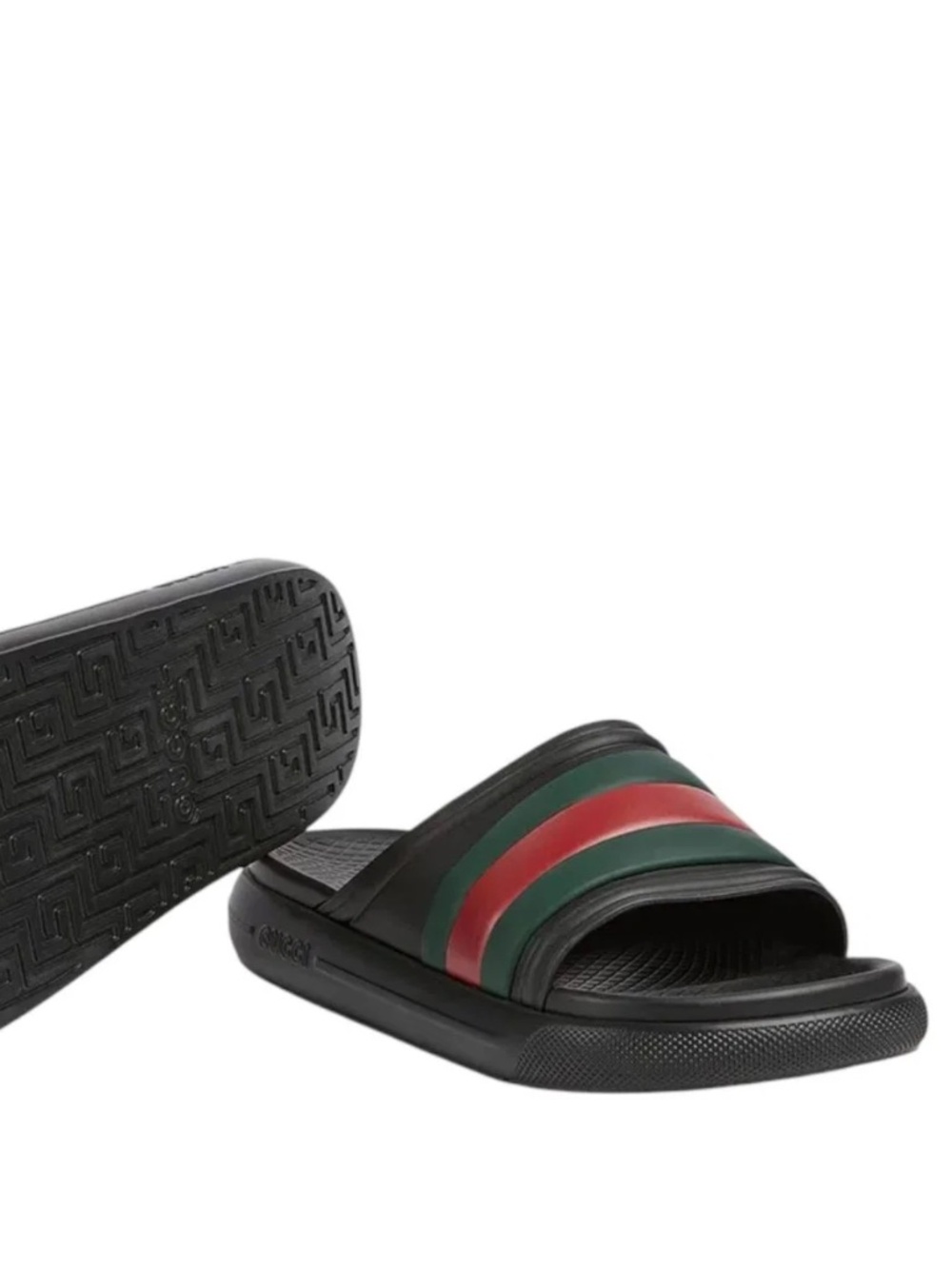 GUCCI Men's Web Slide Sandal Black/Green/Red Size 9 (US) NIB 780286 J8700 1025